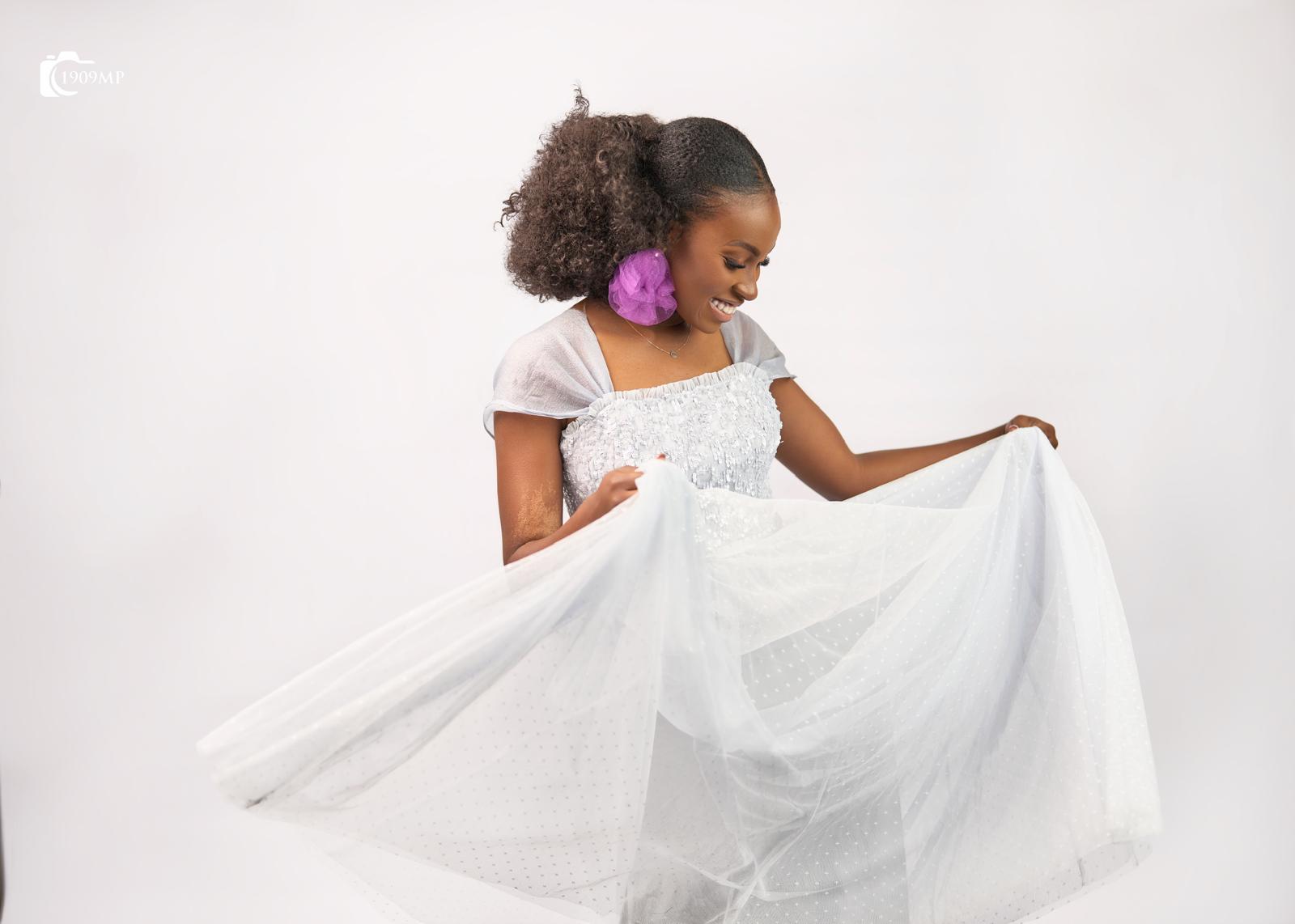 Rachael King — gospel artist in flowing dress